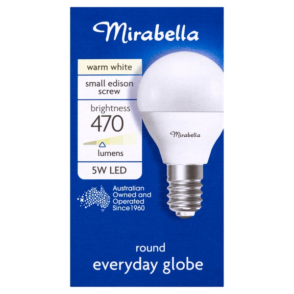 Mirabella LED Globe Fancy Round Small Edison Screw 6 watt Pearl | 1 each