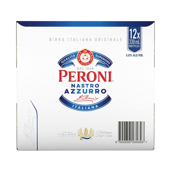 Peroni Nastro Azzurro  Bottle 330mL | 12 Pack