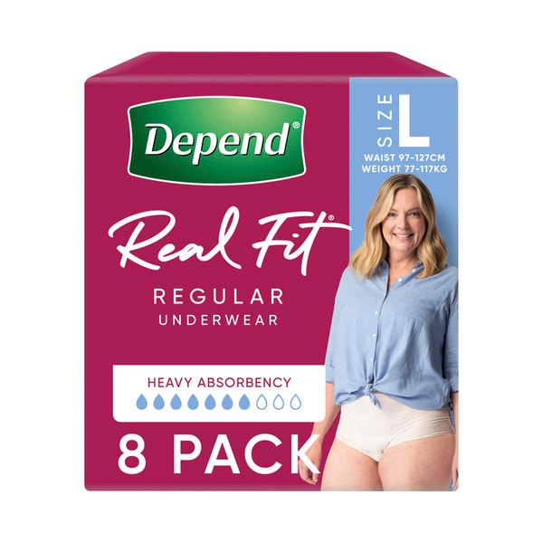 Buy Depend Real Fit Incontinence Underwear Regular Women Extra