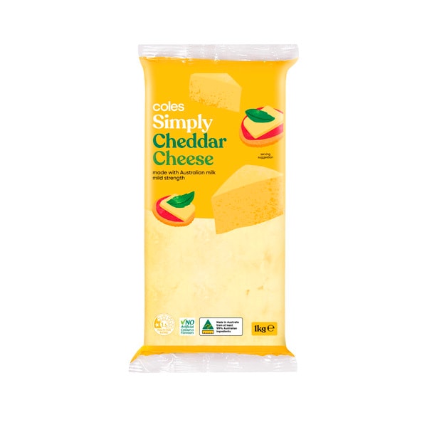 Coles Cheddar Cheese Block | 1kg
