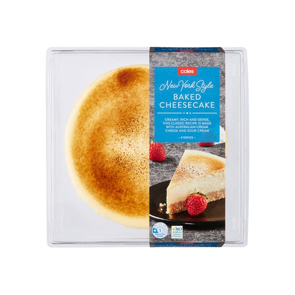 Coles New York Style Baked Cheesecake | 640g