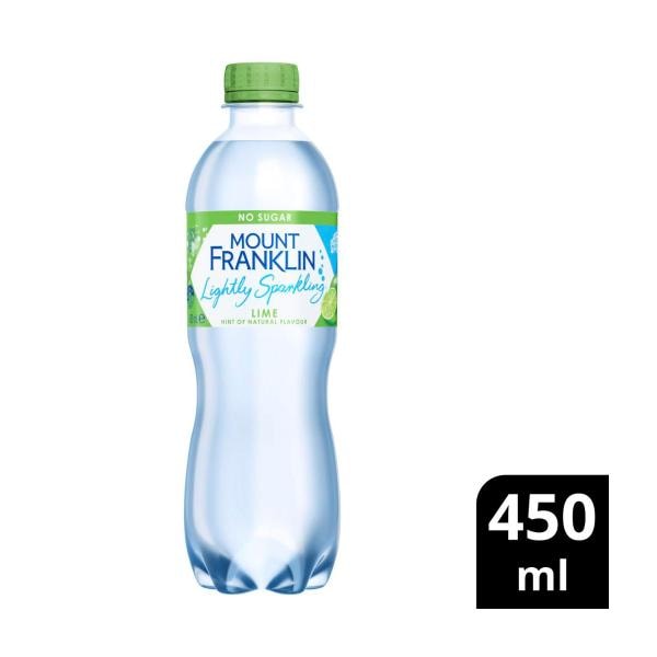 Mount Franklin Lightly Sparkling Water Lime Bottle | 450mL