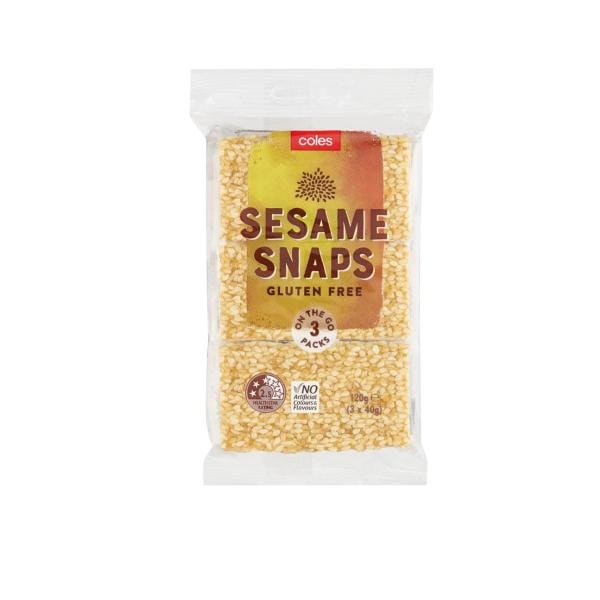 Coles Sesame Snaps 3 Pack | 120g