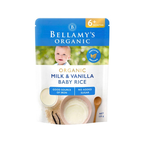 Bellamy's Organic Milk & Vanilla Baby Rice | 125g