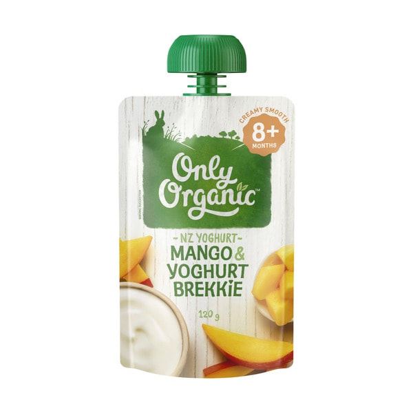 Only Organic Mango & Yoghurt Brekkie Baby Food Pouch 8+ Months | 120g