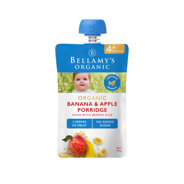 Bellamy's Organic Banana & Apple Porridge Puree 4+ Months | 120g