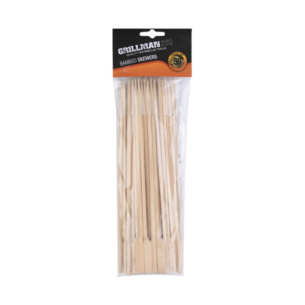 Grillman BBQ Bamboo Skewers 50 Pieces | 1 Pack
