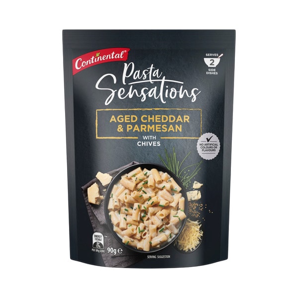 Continental Aged Cheddar Parmesan & Chives Pasta & Sauce Serves 3 | 90g