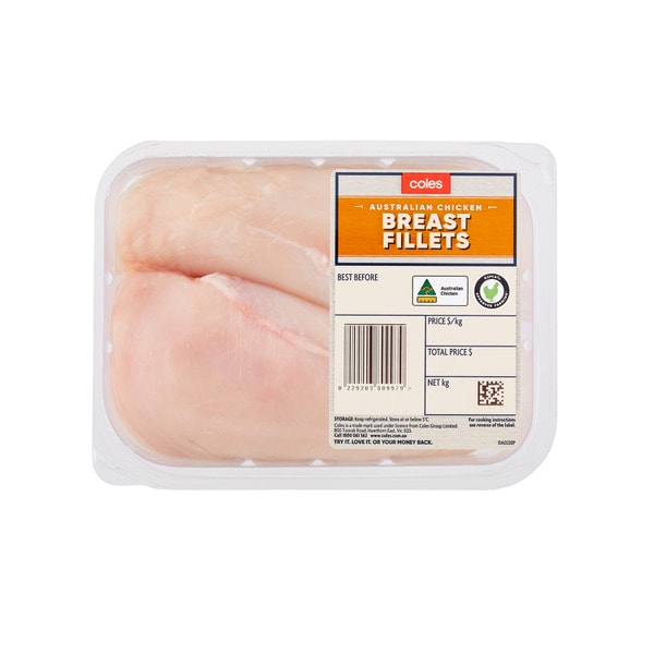 Coles RSPCA Approved Chicken Breast Fillets Small Pack | approx. 600g