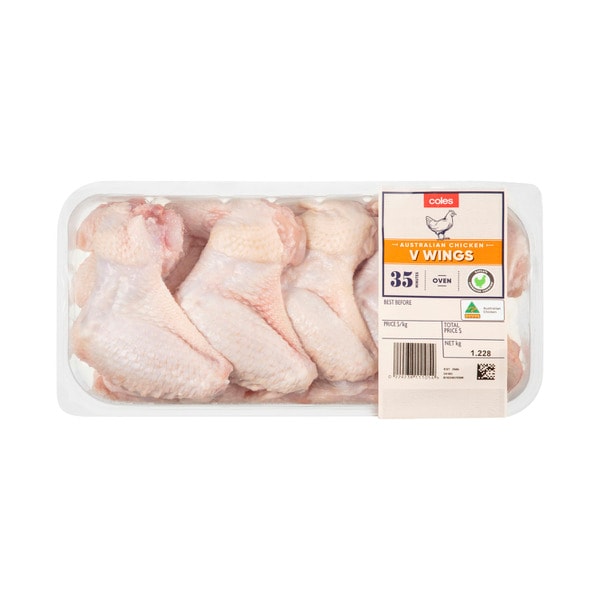 Coles RSPCA Approved Chicken V Wings | approx. 1.1kg