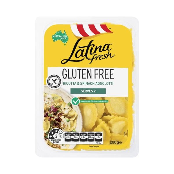 Latina Fresh Gluten Free Ricotta & Spinach Agnolotti | 280g
