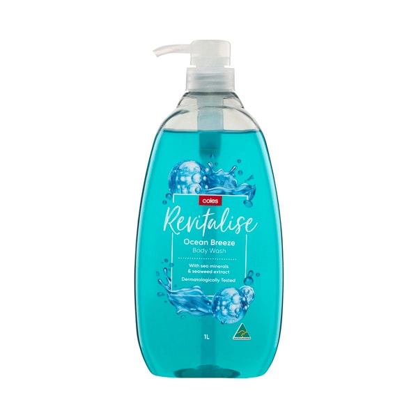 Coles Revitalising Ocean Breeze Body Wash | 1L