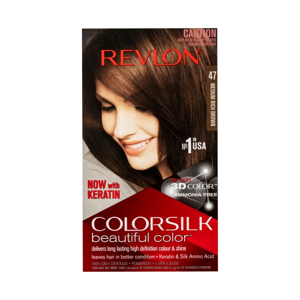 Revlon Colorsilk Medium Rich Brown 47 Hair Colour | 1 pack