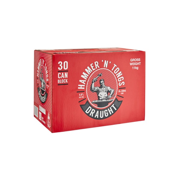 Hammer N Tongs Draught Block Can 330mL | 30 Pack