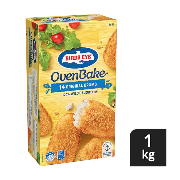 Birds Eye Frozen Fish Fillets With Original Crumb Oven Bake 14 Pieces | 1kg