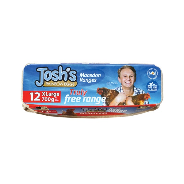 Josh's Rainbow Free Range Eggs 12 Pack | 700g