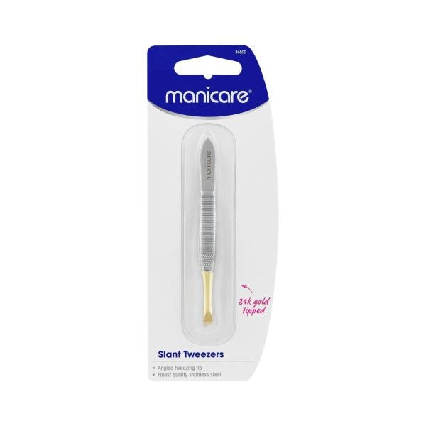 Manicare Gold Tip Slant Tweezer | 1 pack