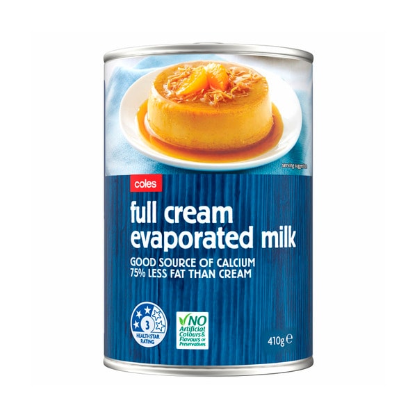Coles Full Cream Evaporated Milk | 385mL