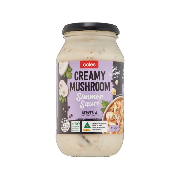 Coles Simmer Sauce Creamy Mushroom | 475g
