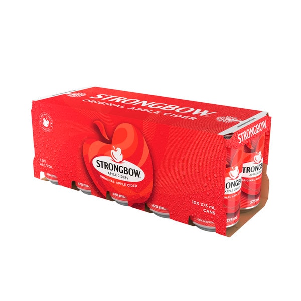 Strongbow Original Cider Can 375mL | 10 Pack