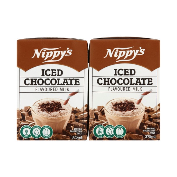 Nippy's Chocolate Flavoured Multipack Long Life Milk 375mL | 4 pack