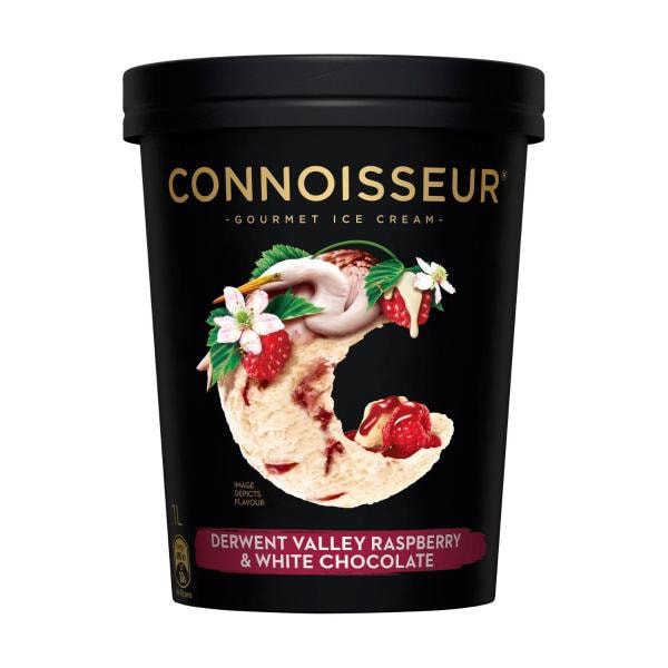 Connoisseur Ice Cream Derwent Valley Raspberry & White Choc | 1L
