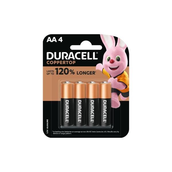Duracell Coppertop AA4 Batteries | 4 pack