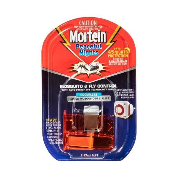 Mortein Peaceful Nights Plug-in Fly & Mosquito Repeller Refill | 2.57mL