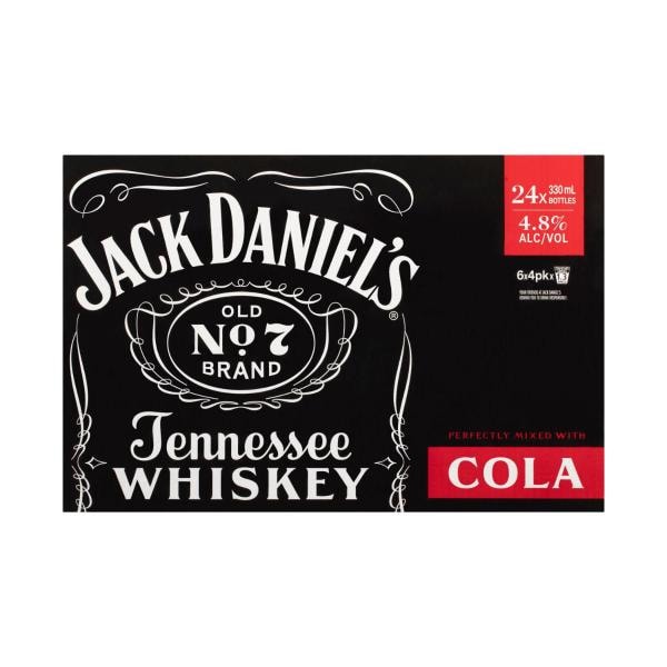 Jack Daniels & Cola Bottle 330mL | 24 Pack