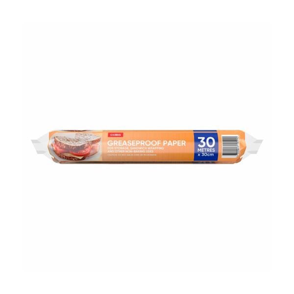 Coles Greaseproof Paper 30m | 1 each