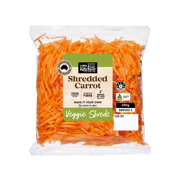 Coles Kitchen Shredded Carrot | 200g