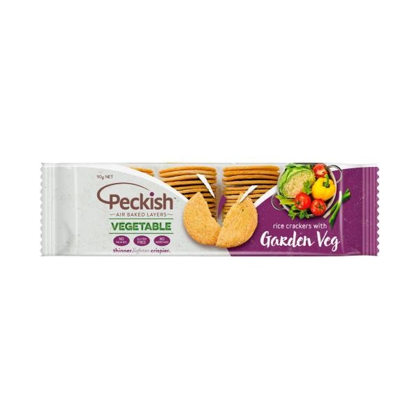 Peckish Vegetable Rice Cracker Garden Veg | 100g