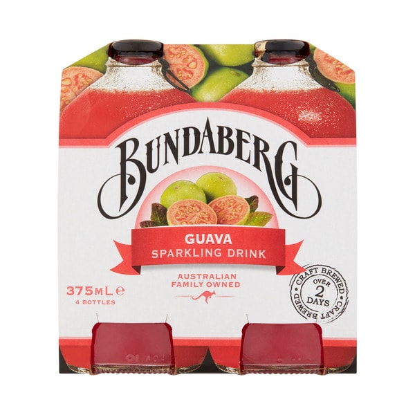 Bundaberg Brewed Drink Guava 4x375mL | 4 pack
