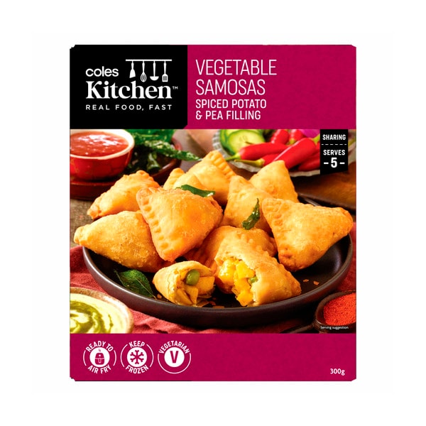 Coles Vegetable Samosas 10 Pack | 300g