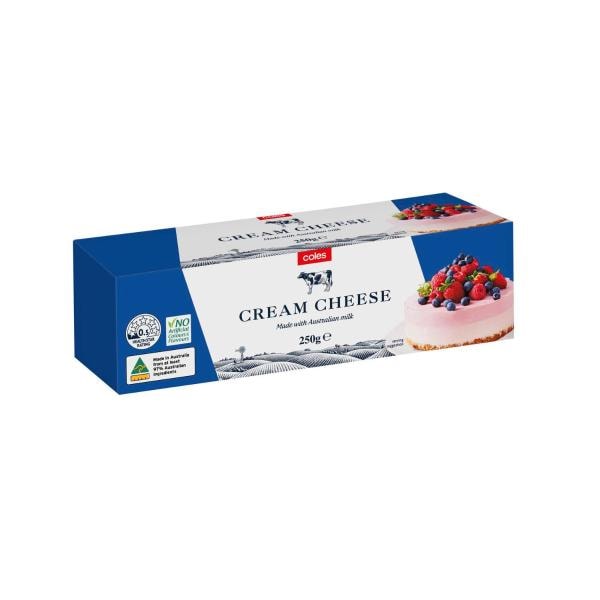 Coles Regular Cream Cheese Block | 250g