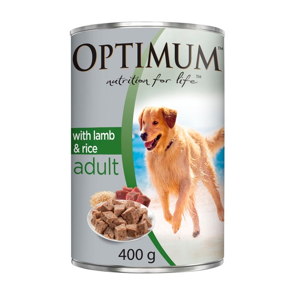 Optimum Lamb & Rice Adult Wet Dog Food Can | 400g
