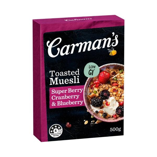 Carman's Super Berry Cranberry Blueberry & Goji Muesli | 500g