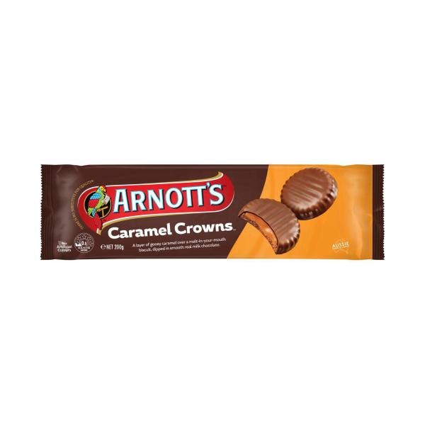 Arnott's Caramel Crowns Chocolate Biscuits | 200g