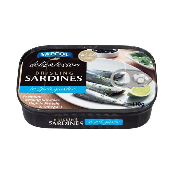 Safcol Brisling Sardines In Springwater | 110g