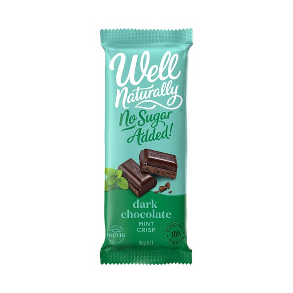 Well Naturally No Added Sugar Dark Mint Chocolate Crisp | 90g