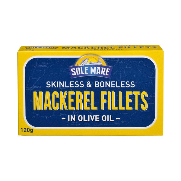 Sole Mare Mackerel Fillets In Olive Oil Skinless and Boneless | 120g