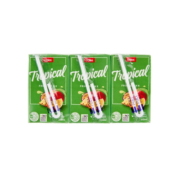 Coles Tropical Fruit Drink Multipack 250Ml | 6 pack