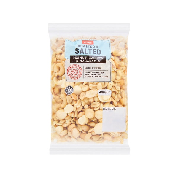 Coles Cashew Mac Peanut Mix Rosted & Salted | 400g