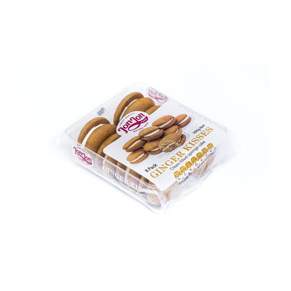 Jon-Jon Ginger Kisses Cream Filled Sponge Cake 8 pack | 200g