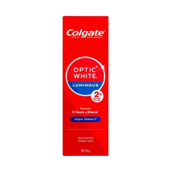 Colgate Optic White Expert High Impact Teeth Whitening Toothpaste With 2% Hydrogen Peroxide | 85g