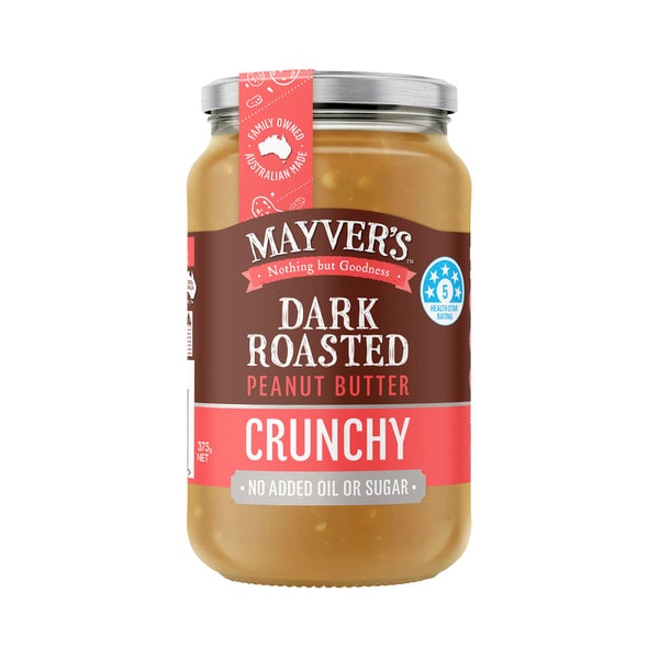 Mayver's Crunchy Dark Roast Natural Peanut Butter | 375g