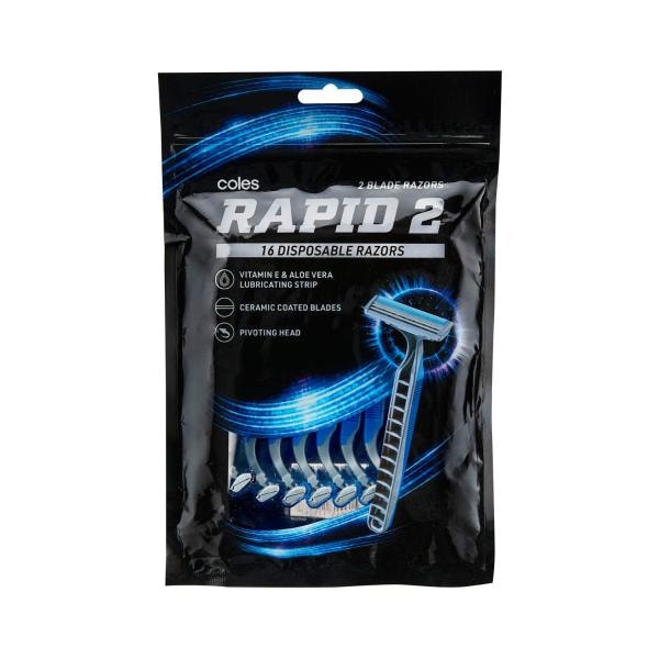 Coles Twin Blade Disposable Razor Men | 16 pack
