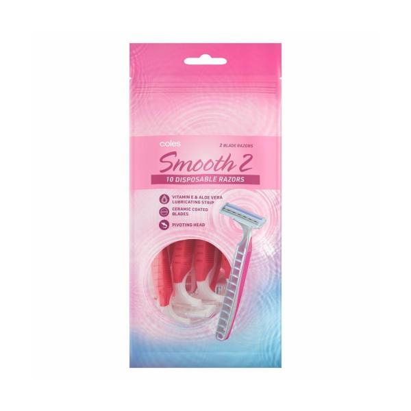 Coles Twin Blade Disposable Razor Women | 10 pack