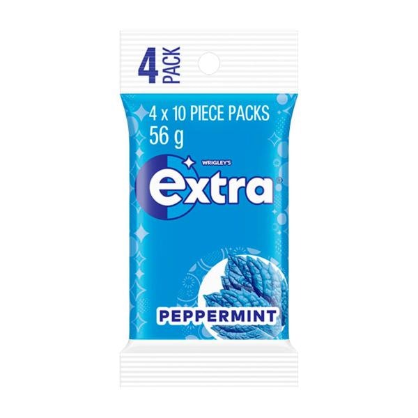 Extra Peppermint Sugar Free Chewing Gum 4x14g | 56g