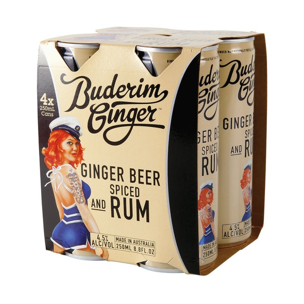 Buderim Ginger Beer & Spiced Rum 250mL | 4 Pack